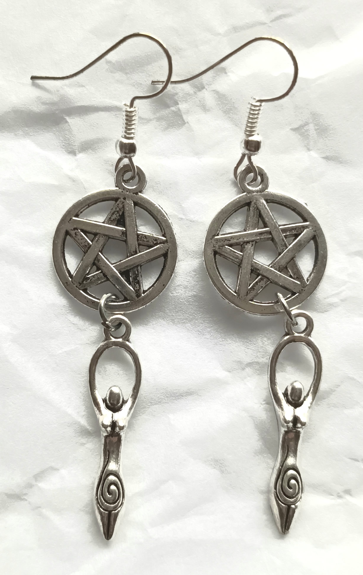 Goddess and Pentacle Earrings