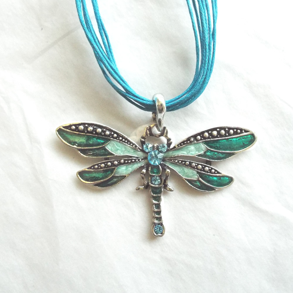 Mini Dragonfly {turquoise} necklace
